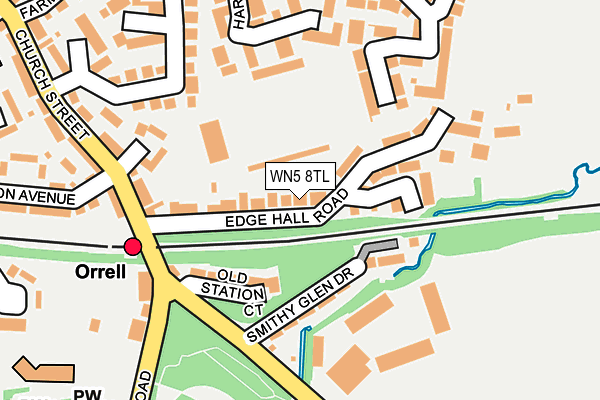 WN5 8TL map - OS OpenMap – Local (Ordnance Survey)