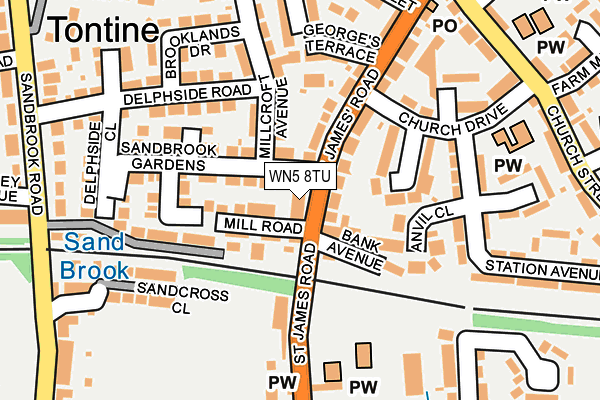 WN5 8TU map - OS OpenMap – Local (Ordnance Survey)