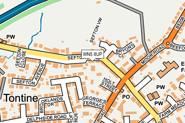 WN5 8UP map - OS OpenMap – Local (Ordnance Survey)