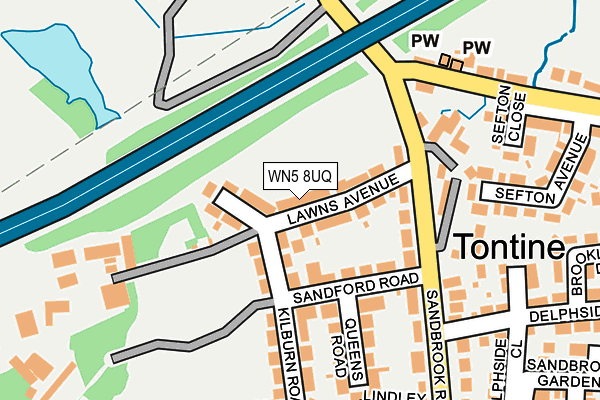 WN5 8UQ map - OS OpenMap – Local (Ordnance Survey)