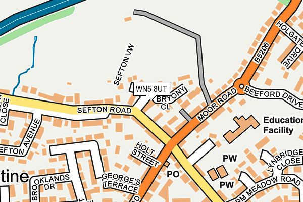 WN5 8UT map - OS OpenMap – Local (Ordnance Survey)