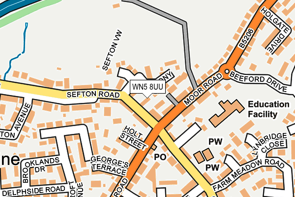 WN5 8UU map - OS OpenMap – Local (Ordnance Survey)