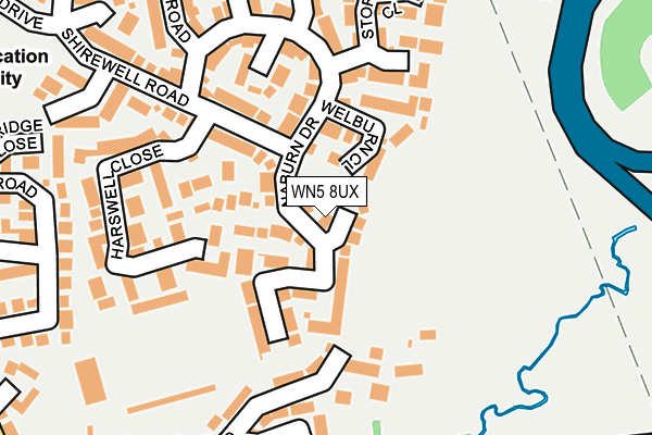 WN5 8UX map - OS OpenMap – Local (Ordnance Survey)