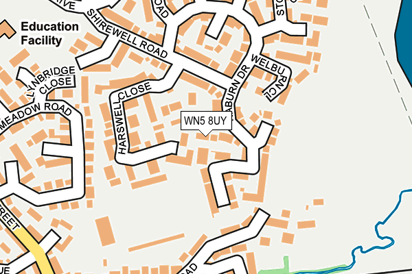 WN5 8UY map - OS OpenMap – Local (Ordnance Survey)