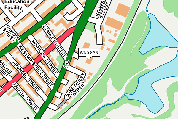 WN5 9AN map - OS OpenMap – Local (Ordnance Survey)