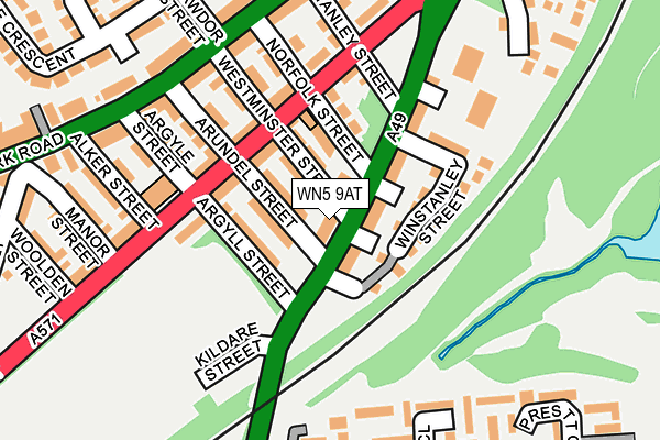 WN5 9AT map - OS OpenMap – Local (Ordnance Survey)