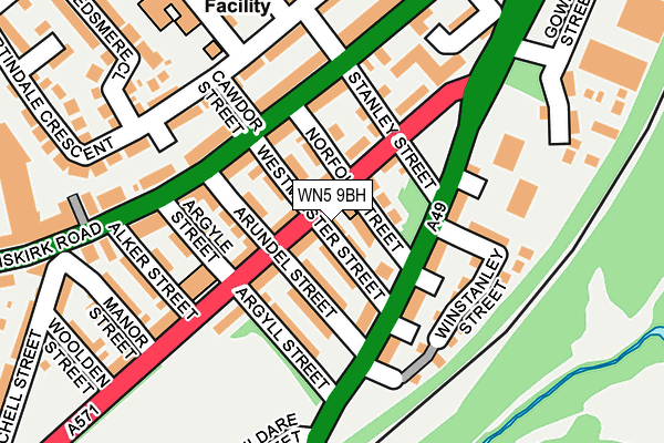 WN5 9BH map - OS OpenMap – Local (Ordnance Survey)