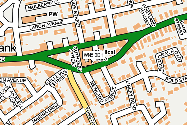 WN5 9DH map - OS OpenMap – Local (Ordnance Survey)