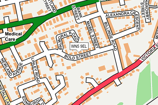 WN5 9EL map - OS OpenMap – Local (Ordnance Survey)
