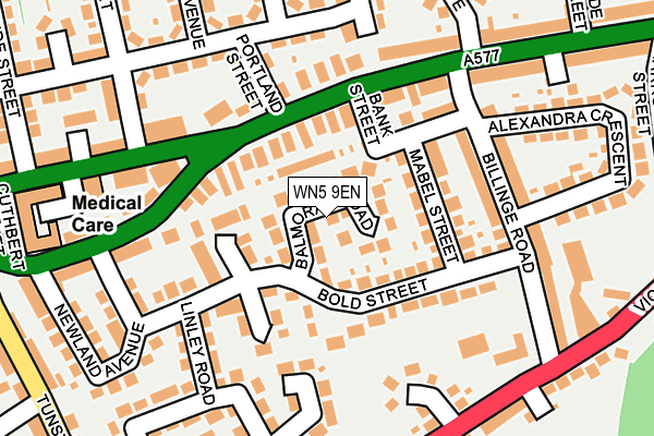 WN5 9EN map - OS OpenMap – Local (Ordnance Survey)