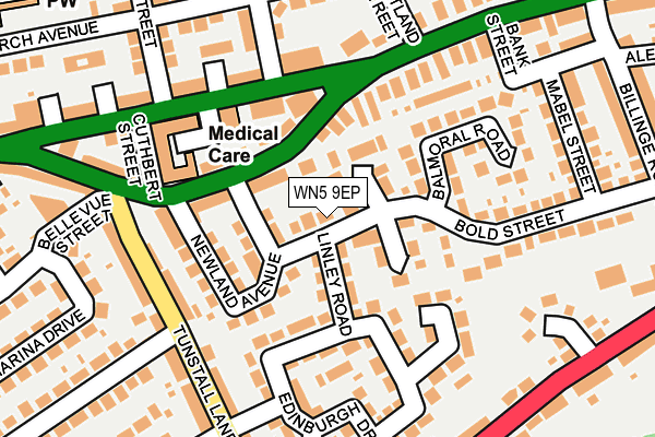 WN5 9EP map - OS OpenMap – Local (Ordnance Survey)