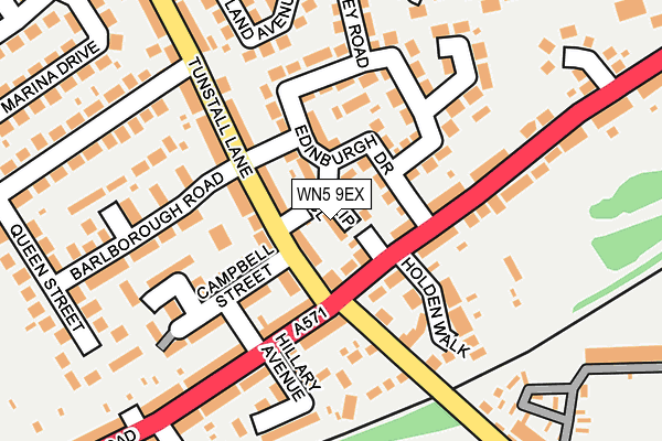 WN5 9EX map - OS OpenMap – Local (Ordnance Survey)