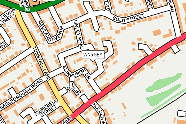 WN5 9EY map - OS OpenMap – Local (Ordnance Survey)