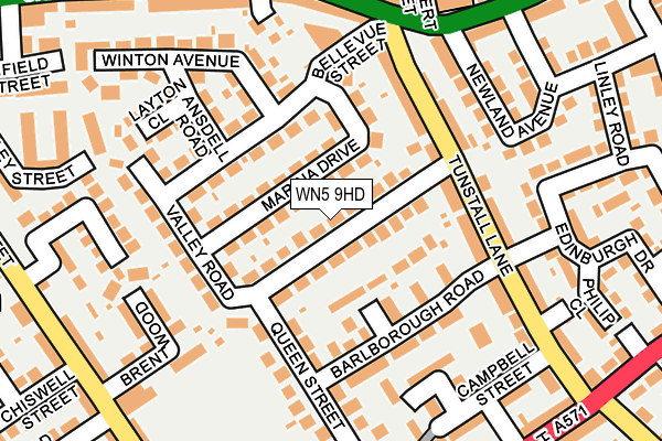 WN5 9HD map - OS OpenMap – Local (Ordnance Survey)