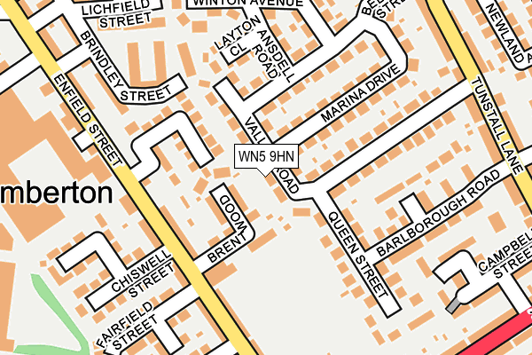WN5 9HN map - OS OpenMap – Local (Ordnance Survey)