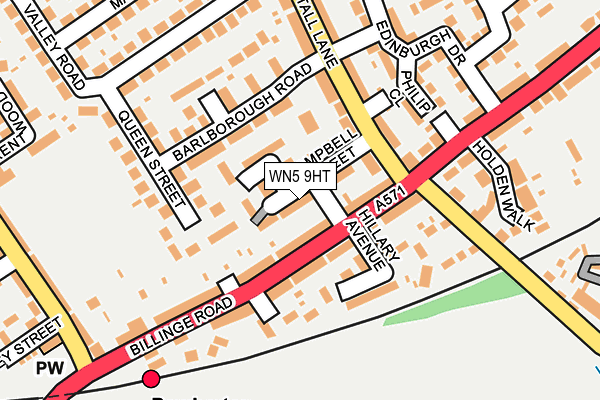 WN5 9HT map - OS OpenMap – Local (Ordnance Survey)