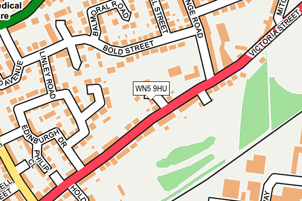 WN5 9HU map - OS OpenMap – Local (Ordnance Survey)