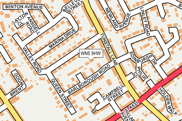 WN5 9HW map - OS OpenMap – Local (Ordnance Survey)