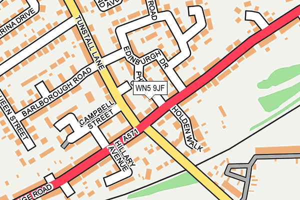WN5 9JF map - OS OpenMap – Local (Ordnance Survey)