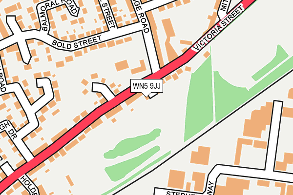 WN5 9JJ map - OS OpenMap – Local (Ordnance Survey)