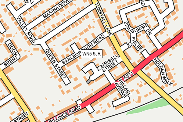 WN5 9JR map - OS OpenMap – Local (Ordnance Survey)