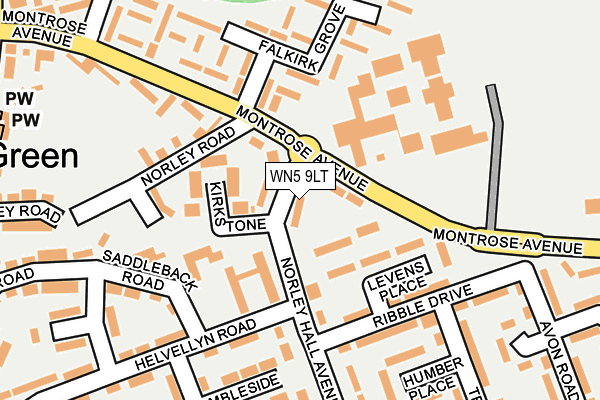 WN5 9LT map - OS OpenMap – Local (Ordnance Survey)