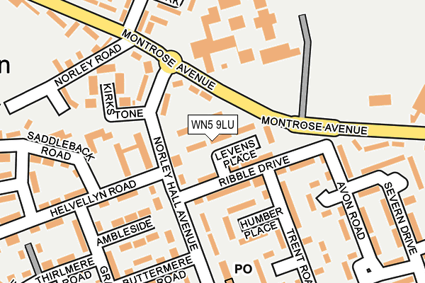 WN5 9LU map - OS OpenMap – Local (Ordnance Survey)