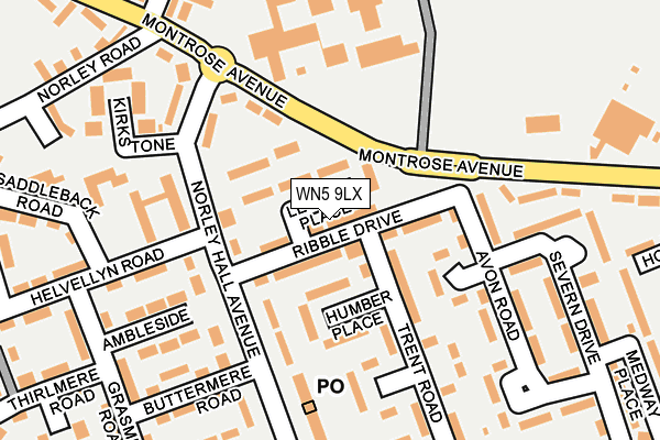 WN5 9LX map - OS OpenMap – Local (Ordnance Survey)