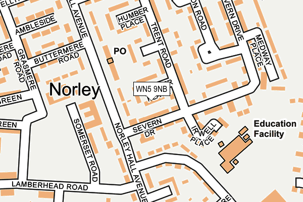 WN5 9NB map - OS OpenMap – Local (Ordnance Survey)