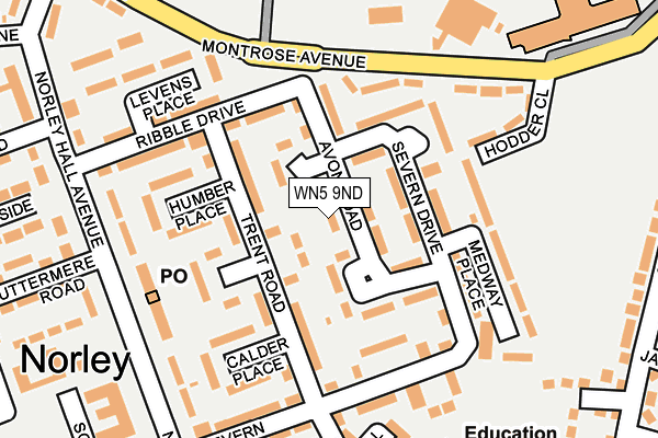 WN5 9ND map - OS OpenMap – Local (Ordnance Survey)