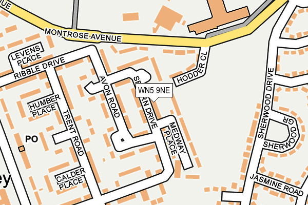 WN5 9NE map - OS OpenMap – Local (Ordnance Survey)