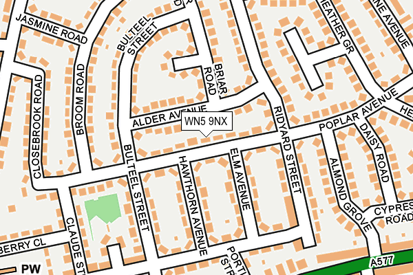 WN5 9NX map - OS OpenMap – Local (Ordnance Survey)