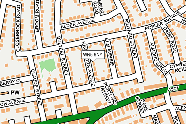 WN5 9NY map - OS OpenMap – Local (Ordnance Survey)