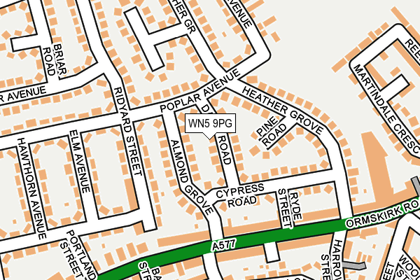 WN5 9PG map - OS OpenMap – Local (Ordnance Survey)