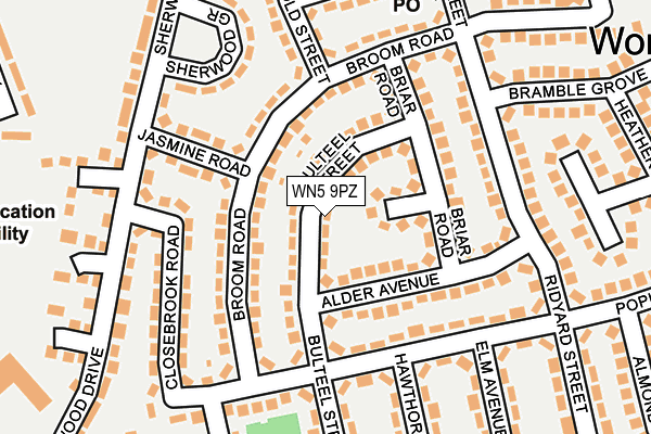WN5 9PZ map - OS OpenMap – Local (Ordnance Survey)