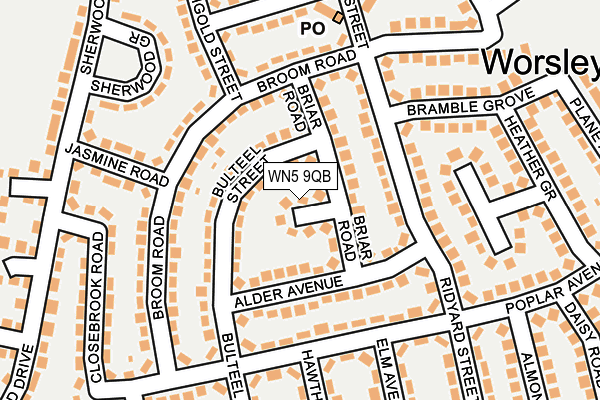 WN5 9QB map - OS OpenMap – Local (Ordnance Survey)