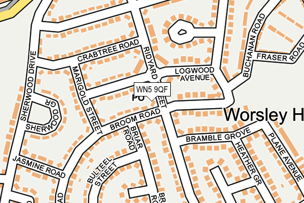 WN5 9QF map - OS OpenMap – Local (Ordnance Survey)