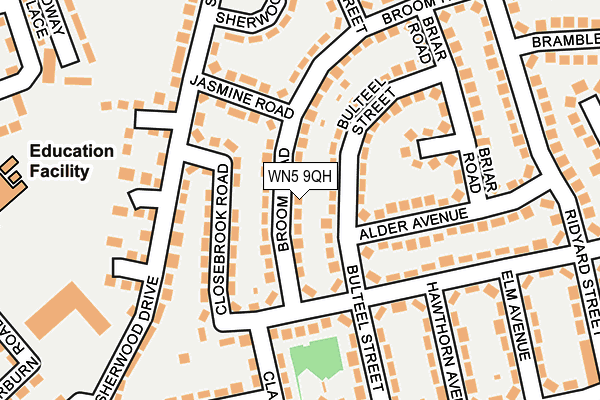 WN5 9QH map - OS OpenMap – Local (Ordnance Survey)