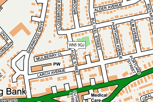 WN5 9QJ map - OS OpenMap – Local (Ordnance Survey)