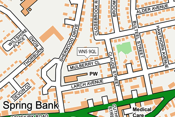 WN5 9QL map - OS OpenMap – Local (Ordnance Survey)