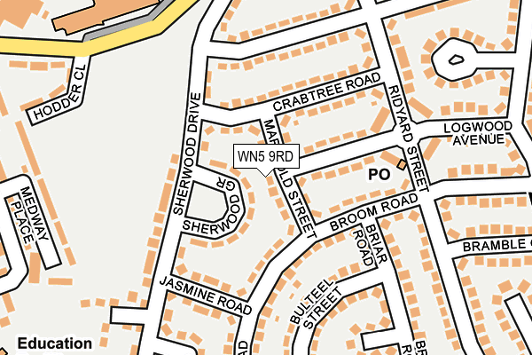 WN5 9RD map - OS OpenMap – Local (Ordnance Survey)