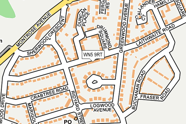 WN5 9RT map - OS OpenMap – Local (Ordnance Survey)