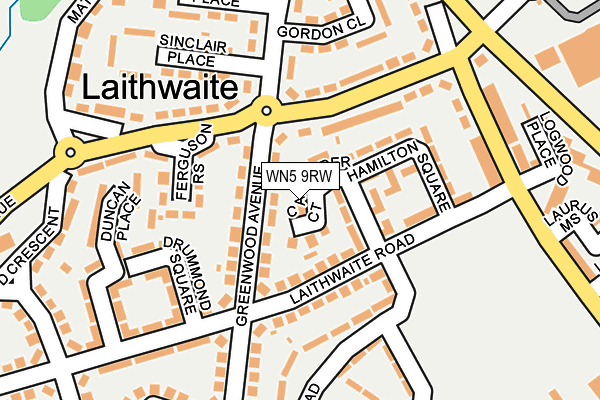 WN5 9RW map - OS OpenMap – Local (Ordnance Survey)