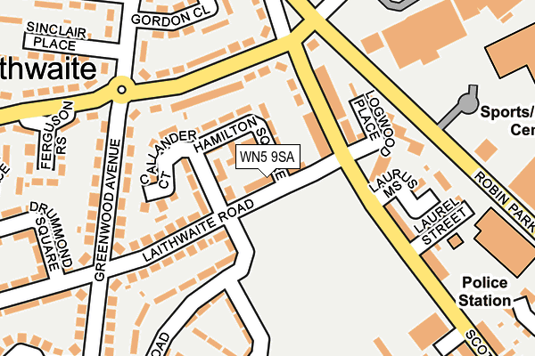 WN5 9SA map - OS OpenMap – Local (Ordnance Survey)