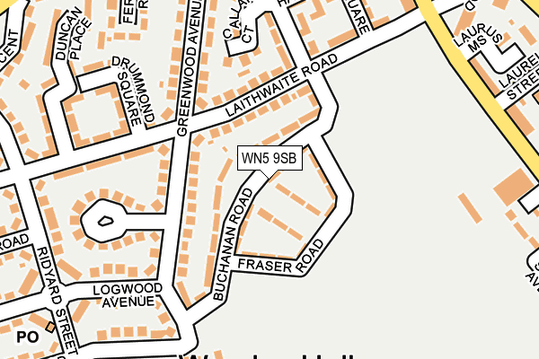 WN5 9SB map - OS OpenMap – Local (Ordnance Survey)