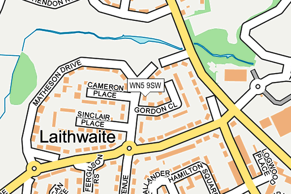 WN5 9SW map - OS OpenMap – Local (Ordnance Survey)