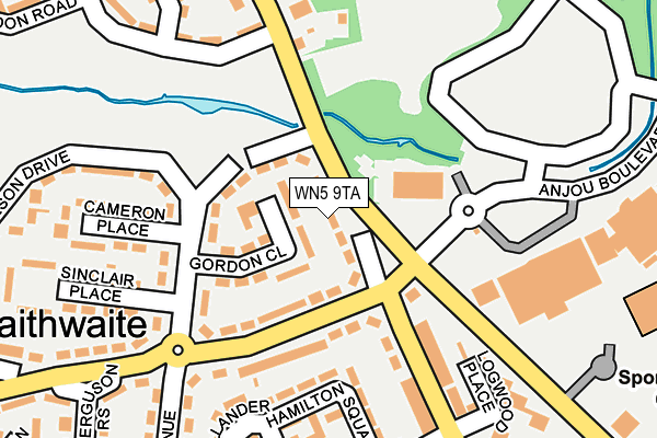 WN5 9TA map - OS OpenMap – Local (Ordnance Survey)