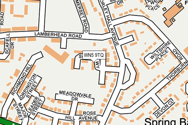 WN5 9TQ map - OS OpenMap – Local (Ordnance Survey)