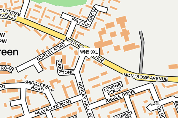 WN5 9XL map - OS OpenMap – Local (Ordnance Survey)