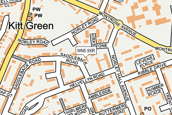 WN5 9XR map - OS OpenMap – Local (Ordnance Survey)